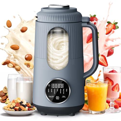SilkSpin Milk-Smooth Nut Milk Maker Machine, Small Blender for Homemade Oat, Almond, Soy, Plant-Based Milk, Juice, MilkShake 35oz Automatic Soybean Milk Maker for 4 Families, BlueGrey