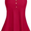 Women Tankini Swimsuit with Shorts - Flowy Two Piece Swimsuits Tummy Control Bathing Suits 2025 Swimwear (Large, Red and Floral)