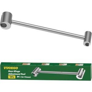 2 x VVOKGO Door Hinge Adjustment Tool, Hinges Gap Adjusting Wrench, Knuckle Bender for Flag Hinges, Heavy Duty Door Hinge Repair Tool for Residential, Fire, Security, Clean-room Doors M (14-19mm)