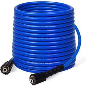 Pressure Washer Hose 50 FT 1/4" ID, Kink Resistant Power Washer Hose with M22 Fittings, Rated up to 3200 PSI