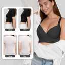 QDN Underwire Full Coverage Bra  Supportive, Comfortable Push Up Bra for Back Fat and Side Smoothing (Black, XL)