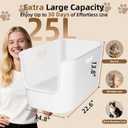 Extra Large High Sided Litter Box,22.6"14.8"13.8" XL Cat Litter Box for Indoor Cats,Jumbo Cat Box for Big Cats,Open Top Tall Litter Pan with High Wall,Easy to Clean,Anti-Splashing Design