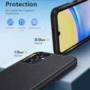 FNTCASE for Galaxy A15-5G Phone Case - Samsung A15 5G Military Grade Drop Protection, 14ft Drop Tested, Screen Protector Included, Anti-Slip Matte Textured, TPU+PC Dual Layer Shockproof Cover (Black)