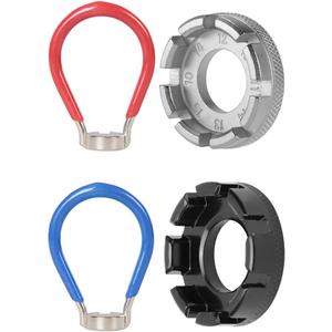 4pcs Bike Spoke Wrench Tool Bicycle Wheel Spoke Truing Tool Bike Rim Correction Kit Spoke Adjuster for Adjust Cycling Wheel Tension