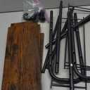 Slim Storage Cart, 4-Tier Small Rolling Cart with Wheels, 5.9" Deep, Narrow Bathroom Shelf Trolley for Kitchen, Bathroom, Laundry Room, Rustic Brown Standard 4-Tier (5.9" W x 33.6" H)