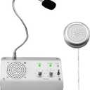 Window Speaker System, Dual Way Window Microphone Intercom Speaker, Intercom System for Business, Home, Office, School, Counter, Bank and Station