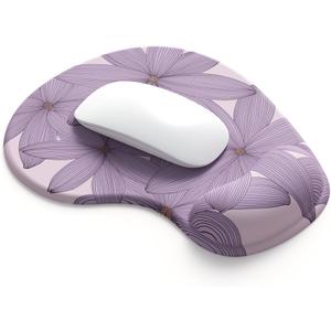 Office Mousepad with Gel Wrist Support - Ergonomic Gaming Desktop Mouse Pad Wrist Rest - Design Gamepad Mat Rubber Base for Laptop Computer -Silicone Non-Slip Special-Textured Surface (17Violet)