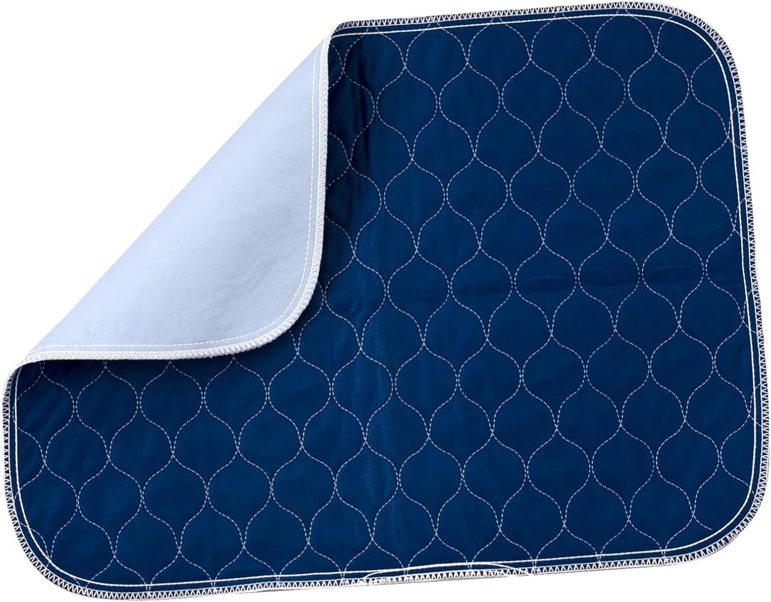 Alsunny Incontinence Bed Pads Washable 18x24 Inch(4Pack),Pee Pads for Kid,Hide Stains,Reusable Bed Pads Washable Waterproof Pads for Kid,Pet,Bed Wetting Pads,Washable Incontinence Pads for Wheelchair
