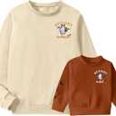 Halloween Mama and Mini Matching Outfits - Spooky Graphic Crewneck Pullover Sweatshirt Halloween Mom Gift Baby Clothes (18-24 Months, Brown)