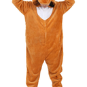 Yemnut Halloween Christmas Unisex Kids Flannel Cosplay Onesie Costume Outfit Suit for Girls and Boys M