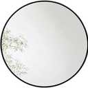 PROHOMEWARE Black Round Bathroom Mirrors, 28 inch Circle Wall Mounted Hanging Mirror for Entryway, Living Room, Hallway, Bathroom, Bedroom