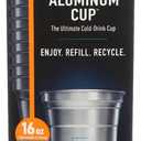 Ball Aluminum Cup, The Ultimate 100% Recyclable Cold-Drink Cup, 16 oz (12-Count Pack) (EXP 11/30/26)