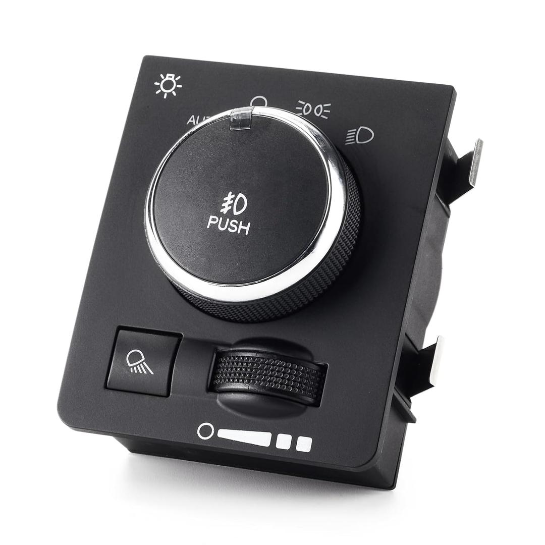 Headlight Fog Light Switch for 2011-2018 Dodge Ram 1500 2500 3500 4500 5500 Head Lamp & Fog Lamp Switch Button Control Assembly Replace 68146507AA-68189154AA-68269912AA-HLS1685-1S13321