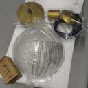 JAGORI Glass Pendant Light,Mid Century Modern Light Fixture,Hanging Lights for Kitchen Island,Bathroom, Bedroom,Hallway Foyer (Gold, 8 in)