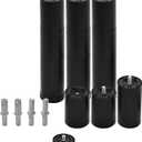 12 Inch Bed Legs Replacement for Adjustable Bed Frame Base, Felt Bottom Protect Hardwood Floor, 4 Kinds Thread Contained, Set of 4