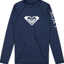 Roxy Girls' Long Sleeve Whole Hearted Rashguard Shirt, UPF 50+ Sun Protection, Quick Dry Size M/10