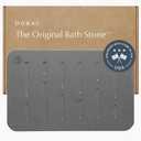 Dorai Home Bath Stone  Luxury Quick-Drying Stone Bath Mat, Non-Slip Surface, Rubberized Bottom Pad, Rain Slate