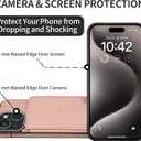 GUERNICA for iPhone 15 Wallet Case with RFID Blocking Card Holder for Women Men, Kickstand Shockproof Phone Case for iPhone 15(6.1"),Rose Gold