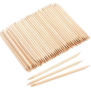 EWVVSS 600 Pcs 4.5 Inch Orange Sticks for Nails Double Sided Multi-Use Wooden Cuticle Pusher Sticks Manicure Pedicure Tool Cuticle Sticks or Eyebrow Waxing Sticks for Facial Hair Removal