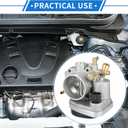 Throttle Body Assembly Compatible for Saturn for Astra 1.8L L4 - Gas 2008, 58mm Aluminum Alloy Silver Tone Engine Throttle Body Actuator