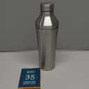 Insulated Cocktail Shaker Set | Double Wall Stainless Steel | Martini Shaker for Home Bar Bartending | Built-in Drink Measurement System & Strainer, Travel Bag, 35 Recipes | Gift Set (Silver)