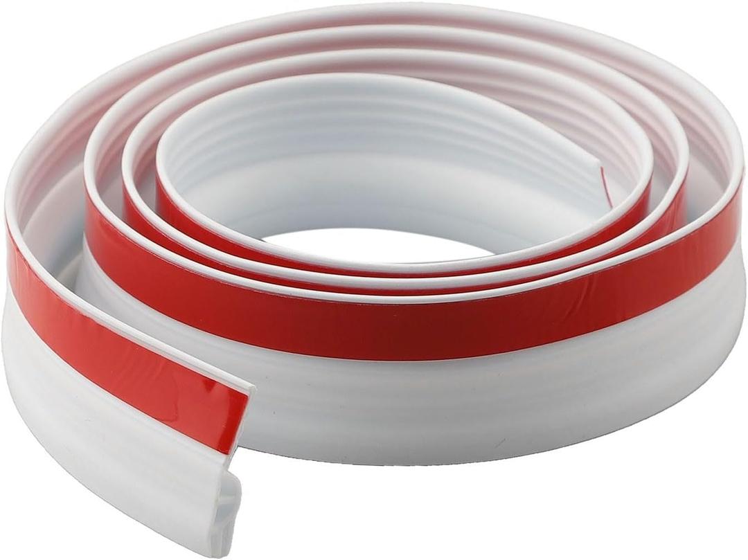 Door Bottom Weather Stripping Seal, 100cm TPE Draft Stopper for Gaps, Windproof, Soundproof, Protection for Residential, Brown(white)