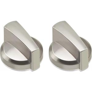 2 Pcs WB03T10326 WB03X25796 Stainless Steel knob for GE Range PS11721433, AP5986232, EAP11721433, WB03T10326, 4362262 and PGP986SET1SS