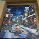 ARPEOTCY LED Framed Christmas Art Decor, Winter Vintage Village Night Scene Pictures, 16x20 Inch, Battery Operated(exclude), Xmas Decoration Gifts for Living Room Bedroom Shelf Fireplace Hallway