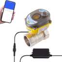 Smart Electric Ball Valve 3/4 inch Tuya APP Smart WiFi Water Shut-Off Valve, 24V Electric Actuator AC110V-230V Power Adapter and Automatic Return Water Setting. Smart Timing Water Valve DN20MM