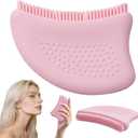 Facial Lymphatic Massage Brush - Silicone Tool to Reduce Puffiness, Drainage & Face Sculpting, Gentle Gua Sha Alternative for Skincare Routine, Easy to Clean
