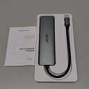 Acer USB C Hub, 7 in 1 Multi-Port Adapter for Laptop, 4K, HDMI Splitter with 2 USB A 3.1 & Type-C to HDMI Data Port, PD 100W Charging, SD Card Reader for Computer, Desktop, Space Grey