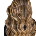 Hair Extensions Natural Synthetic Hair 20inch 80g Long Thick Wavy Hairpieces, Light Golden Brown and Golden Blonde Piano Color Invisible Fish Line Wire Curly Hair Extensions for Women