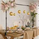 EMART Telescopic Over The Table Top Rod Stand with Clamps 70'' Tall 94" Length Adjustable Overhead Decor Arch Bar, Tabletop Decoration Pole for Hanging Balloon Flower Garland Display Banner Backdroop