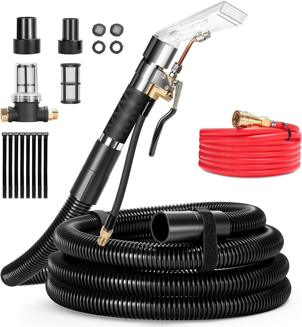 Extractor Attachment Kit for Shop Vac, Extractor Kit with Wand Hose Adapter Fit Carpet Sofa Car Cleaning for Home and Auto