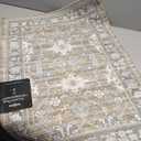 2x3 Entryway Rug Beige Washable Vintage Rugs for Entryway Kitchen Low Pile Non-Slip Door Mat Traditional Distressed Small Throw Area Rugs for Kitchen Entrance Bathroom Beige