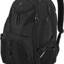 SwissGear 1900 ScanSmart Laptop Backpack, Fits Most 17-Inch Laptops, TSA-Friendly Lay-Flat Design, RFID Protection, and Tablet Pocket, Black/Black, 31L, 18.5-Inch