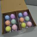 Geiserailie 24 Pcs Easter Ceramic Eggs 2.44" DIY Easter Eggs Basket Stuffer Paint Party Favors Decorations Craft Set for Hunt, Home Decor, Keepsake Gift(Soft Color)