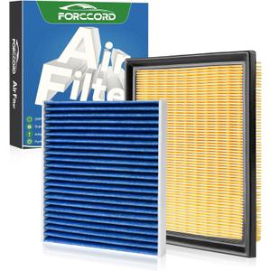 Cabin & Engine Air Filter Fit for 2010-2015 Toyota Prius L4 1.8L, Prius Plug-In 1.8L; 2012-2018 Prius V 1.8L Activated Carbon Cabin Filter Replace#CF10285 CA10741 17801-37020 Car Accessories