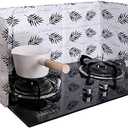 Shappy 2 Pcs 3 Sided Oil Splatter Guard Grease Splatter Screen for Stove Aluminum Foil Oil Barrier Proof Splash Kitchen Tool for Frying Cooking Kitchen Restaurant