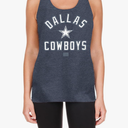 Dallas Cowboys Womens Worn Coaches Tank Small, Heather Navy