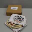 QBQBQ 4 Set Embroidery Kit for Beginners, Cross Stitch Kits Include 6 Inch Hoop, Needles, Threads, DIY Crafts for Adults, Halloween, Skull & Witch Hat Pattern, Home Decor Gift Idea