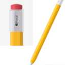 ELETIUO Silicone Case Compatible with Apple Pencil 2nd Generaion&Apple Pencil Pro Cover,Protective Holder Grip Sleeve with Cap Accessories Compatible with iPad Pro 11 12.9 inch,Yellow