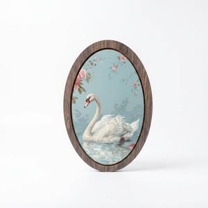 ShowDraven Vintage Swan Wall Art Decor, 16x10 inch