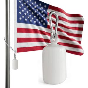 Flag Weights for Bottom of Flag 3 LB, Heavy Duty Flag Counter Counterweight to Keep Flags Straight in Wind, Outdoor Flag Pole Weight with a Carabiner for Internal Halyard System