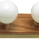 Design House 500207 5-Light Vanity Strip Light Contemporary Dimmable for Bathroom, Bedroom, Makeup Vanity, Honey Oak