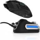 Fanxoo G-Power Charging Dock for Logitech G502 G502X Plus GPW G903 G703 Wireless Mouse with RGB Light and Computer Volume Control knobDoes not Include Mouse (Black)