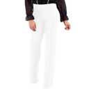 PINSV Women's High Waisted Stretchy Bootcut Pull On Dress Pants Casual Work Pants Pure White, Medium