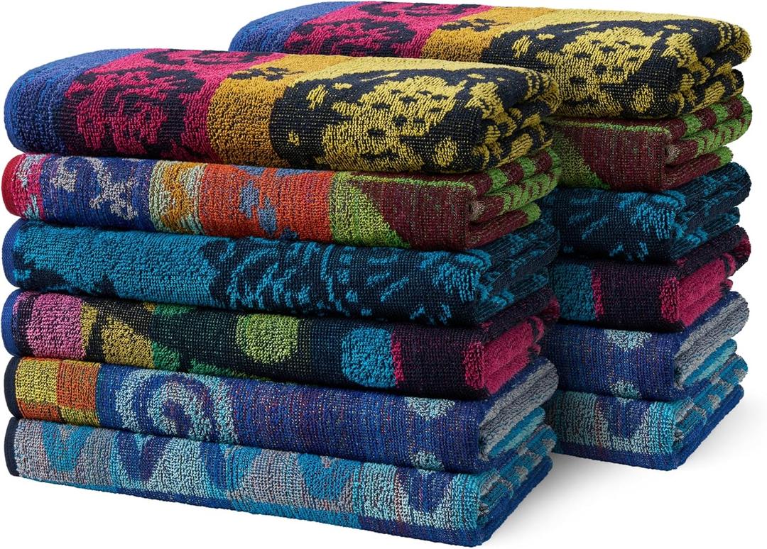 Ben Kaufman Terry Beach & Pool Towel - Absorbent & Fast Drying - Oversized Soft Cotton Towel for Swimming & Travel - Essential for Beach & Pool with Vibrant Colors - 30" x 60" - 12 Pack