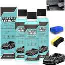 Plastic Clarify For Cars, 120ML Waterless Plastic & Trim Restorer Spray, Scratch Remover and Black Trim Restorer for Interior & Exterior Plastic, Rubber, and Vinyl Surfaces (3pcs)
