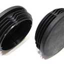 2 3/8 Inch (Approx. 60mm) Round Plastic End Cap (for Hole Size from 2 1/8 to 2 9/32, Including 2 1/4 inches, 54mm - 58mm), Cover for Fence Post, Furniture Finishing Plug (Black, 1pc)